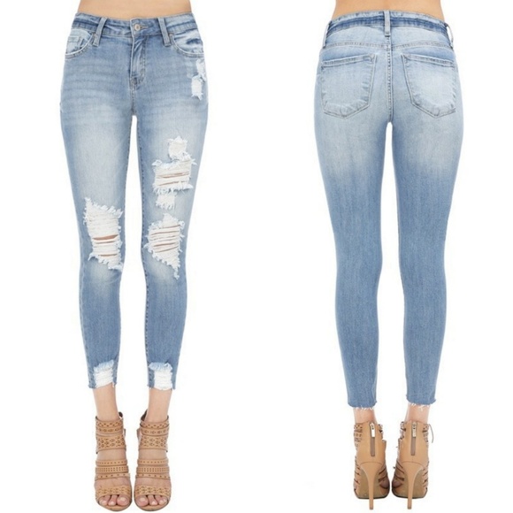 Sweetbb Denim - Last 2!! MIA Distress Ankle denim jeans